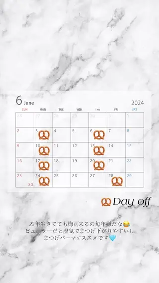 マツエク・マツパ Love&Hair Dive所属・Dive🌊🌺 Arinのマツエク・マツパデザイン