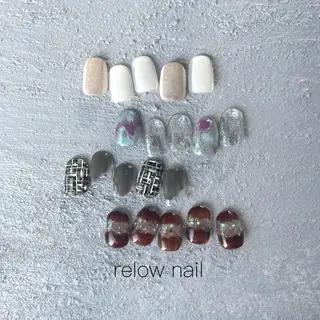 ネイル anyora nail salon所属・大人ワンホン キラキラ／Ayanoのネイルデザイン