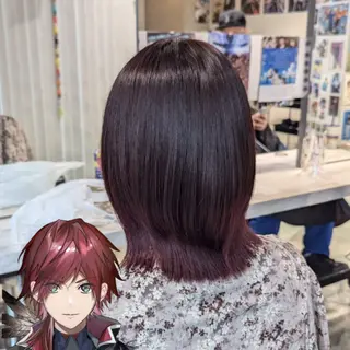 カラー ミディアム 推しカラー🦉にじさ んじカラー🌈🕒✨のヘアスタイル