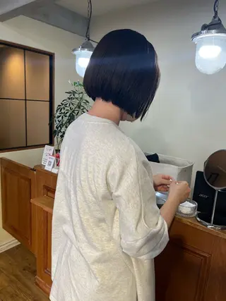 ショート 薬院:今泉/上川美幸 大人ヘア/暗髪カラーのヘアスタイル