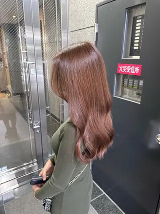 ロング カラー 小顔カット✨ 透明感カラーのヘアスタイル
