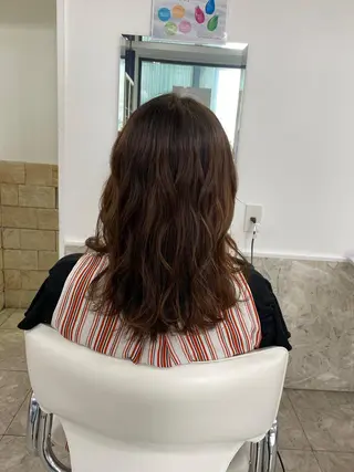 セミロング カラー ヘアアレンジ 🧸縮毛矯正特化 金澤 彩香🎀のヘアスタイル