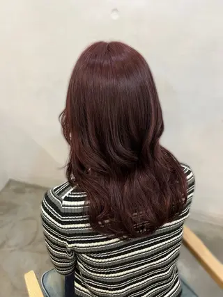 セミロング カラー ヘアアレンジ hazuki🐈‍⬛ 透明感カラーのヘアスタイル