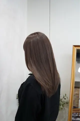 セミロング カラー 切りっぱなし カット✂️/みらいのヘアスタイル