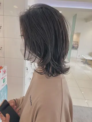 ミディアム カラー 田中 あかねのヘアスタイル