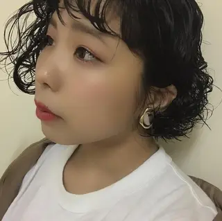 ショート パーマ aries所属・大場 友稀のヘアスタイル