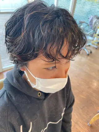 ショート パーマ Canon/ インナーカラー/四条のヘアスタイル