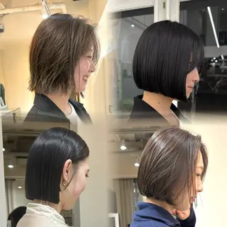ショート AHNKISM所属・トレンド🌷 ボブ　パーマ🩰のヘアスタイル