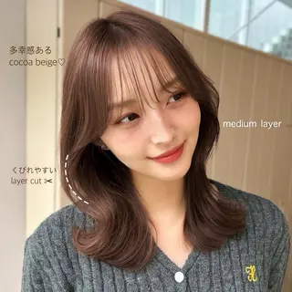 ミディアム ミディアムヘア Chifumiのヘアスタイル