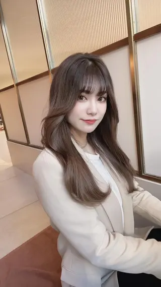 セミロング 顔周り特化/韓国ヘア /レイヤー/吉野幸大のヘアスタイル