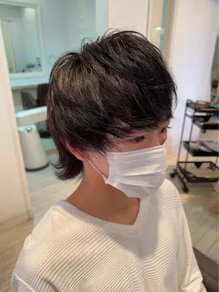 カラー メンズ 髪質改善&ストレート ‪✂︎‬鈴木青樹のヘアスタイル