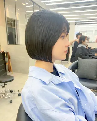 ショート カラー ♥️ボブ韓国風ヘア ♥️久保田夢美のヘアスタイル