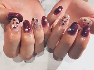 ショート カラー パーマ ネイル マツエク・マツパ illum hicariのネイルデザイン