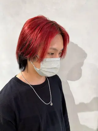 カラー メンズ 渋谷レイヤーカット/ 暖色艶カラー🩵高橋のヘアスタイル