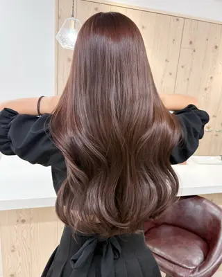 ロング カラー 新宿/韓国ヘア/ 髪質改善ストレートのヘアスタイル