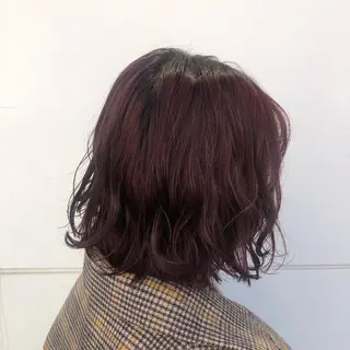ミディアム カラー カトウ ユウカのヘアスタイル