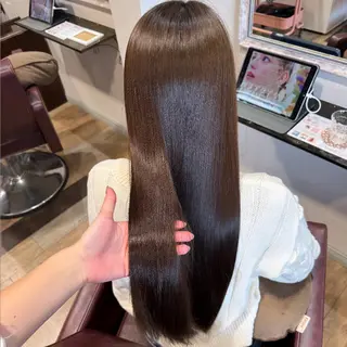 ロング カラー なつき/ 艶カラー/縮毛矯正のヘアスタイル