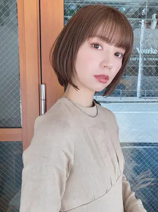 セミロング カラー rubik's京橋 店のヘアスタイル