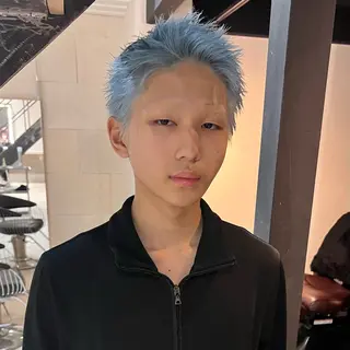 ショート カラー メンズ デザインカラー AYA/DEANのヘアスタイル