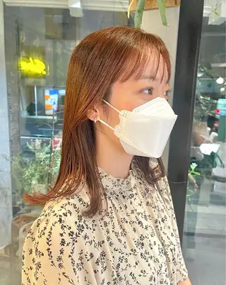 ミディアム ano @anomukuiのヘアスタイル