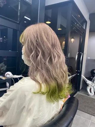 ロング maco 艶感ハイトーン🦋のヘアスタイル