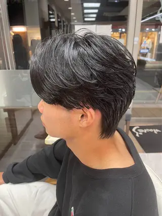 ショート メンズ 🐥くまがい💛 ダブルカラー／パーマのヘアスタイル