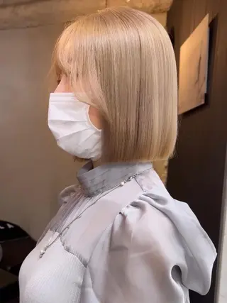 ショート ブリーチダブルカラー ハイライト/山本喜熙のヘアスタイル