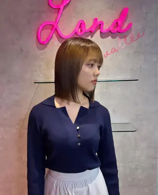 莉乃/縮毛矯正/髪質 改善/艶カラーのヘアスタイル