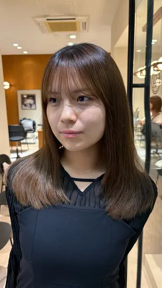 ミディアム 《無料カットモデル / perm》ナミのヘアスタイル