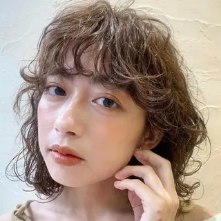 ミディアム カラー パーマ note所属・💗hikaru💗 カット/パーマのヘアスタイル