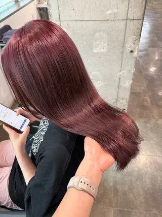 セミロング カラー ハイトーン 横浜💞ミオのヘアスタイル