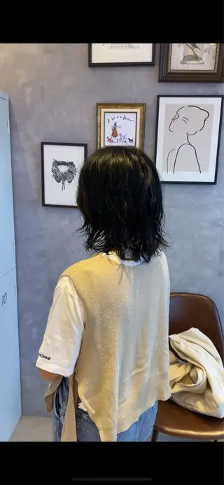 ミディアム パーマ nagi所属・横田直也／韓国風 レイヤーカット／千種のヘアスタイル