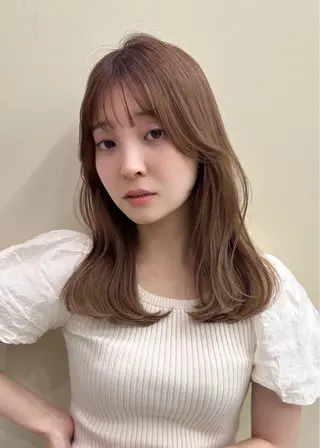 セミロング カラー 高松 沙耶のヘアスタイル