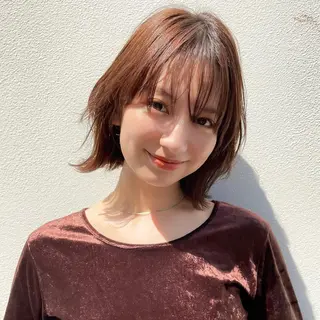 ミディアム カラー ヘアアレンジ 〽️magico/ ウルフDaiki〽️のヘアスタイル