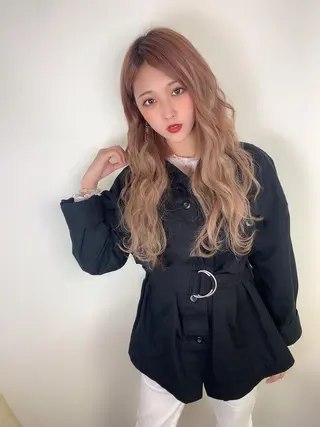 ロング カラー 髪質改善/美髪矯正/ ハイトーン Kuroのヘアスタイル