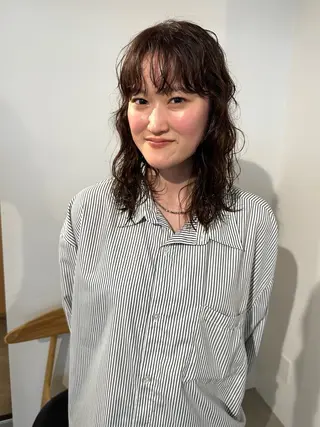 ミディアム カラー パーマ lelu所属・lelu / 佐々木のヘアスタイル