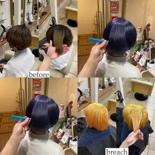 ショート カラー 🥣ブリーチ・カラー 平城秀馬/原宿のヘアスタイル