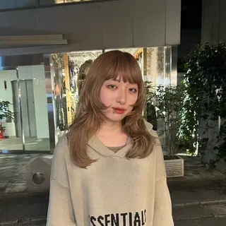 セミロング カラー GO TODAY SHAiRE SALON 原宿本店所属・ボブ/レイヤー/ ハッシュカット/河内のヘアスタイル