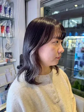 ミディアム カラー 透明感カラー🌱 🍑天野琴音🍑のヘアスタイル