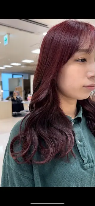 ロング カラー お悩み改善 黄金比みくのヘアスタイル