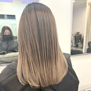 セミロング カラー ✨韓国/外国人風✨ 江原巧のヘアスタイル