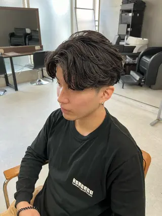 ショート パーマ メンズ メンズ特化/パーマ /フェード/洋輔のヘアスタイル