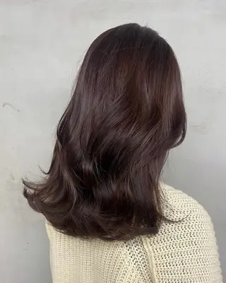 ロング カラー 新宿/韓国ヘア/ 髪質改善ストレートのヘアスタイル