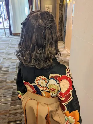 ミディアム ヘアアレンジ bright所属・miku ヘアセット/着付けのヘアスタイル