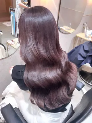 ロング Loom.by Sea【新宿】所属・暖色カラー/新宿/韓 国風レイヤー鮫島志穂のヘアスタイル