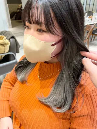 セミロング カラー 🦖鶴岡香純🦖 産休中のヘアスタイル