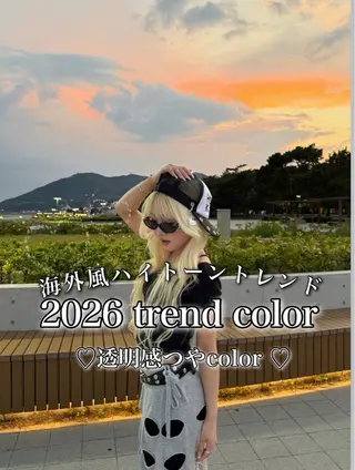 ロング 艶髪ハイトーンカラー 渋谷🎀ririkaのヘアスタイル