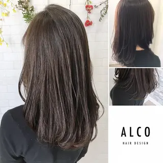 セミロング カラー ワタイショウタ 髪質改善✨眉毛サロンのヘアスタイル