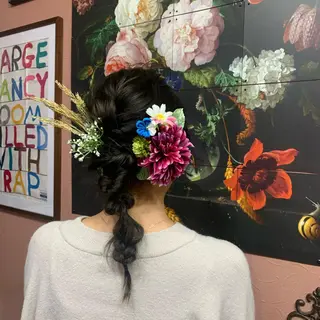 セミロング ヘアアレンジ chouette/ 根本優希のヘアスタイル