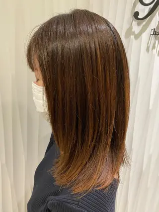 ミディアム 大倉 未波のヘアスタイル
